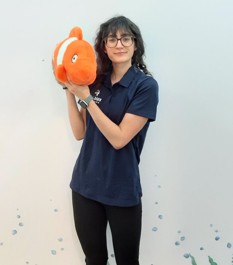 Perro acompañamiento Bubbles Logopedia